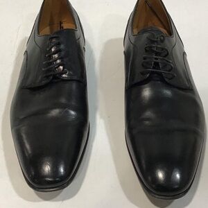 Men’s Bally Classic Black Leather Plain Toe Oxford Lace Up Dress Shoes Size 11D